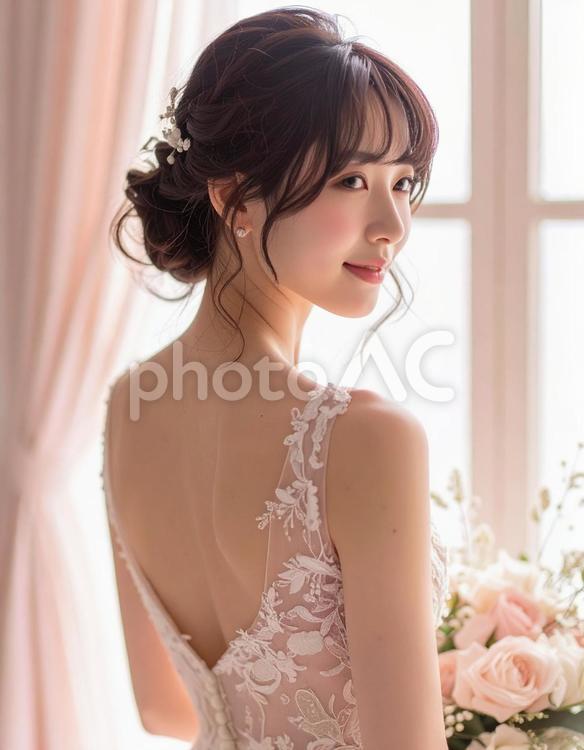 ウエディング日本人女性-01 ウェディング,ブライダル,ドレスの写真素材