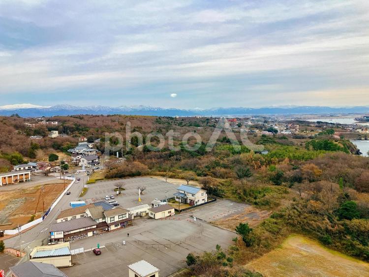 東尋坊タワーから見た東尋坊周辺 東尋坊タワー,東尋坊,坂井市の写真素材
