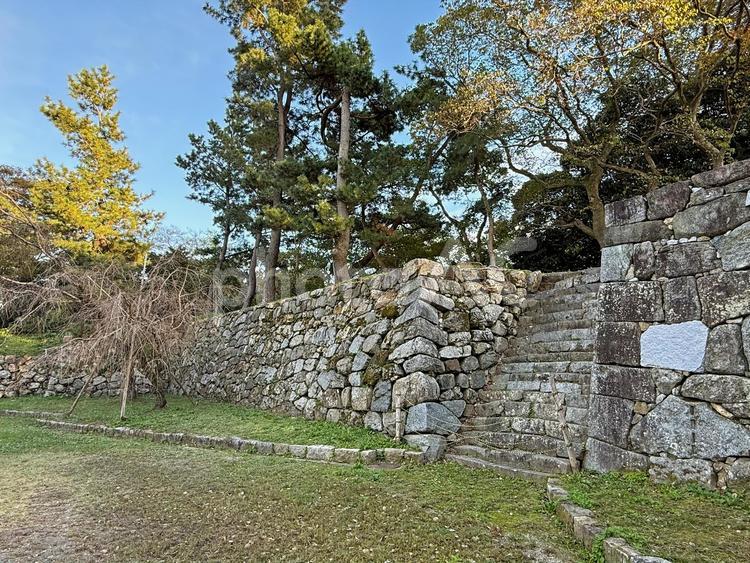 吉田城の南多門石垣 吉田城,豊橋城,城の写真素材