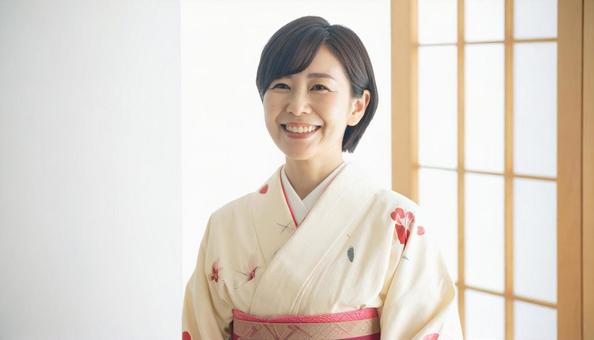 笑顔 着物 和服 和装 さわやかの写真