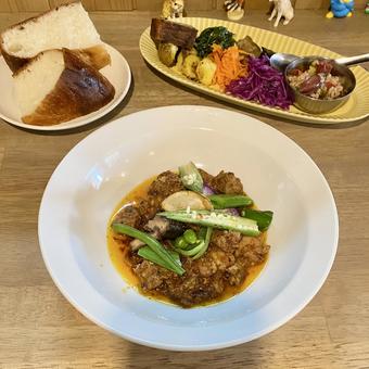 野菜たっぷりのカフェランチ 野菜たっぷりのカフェランチ カフェ,カフェランチ,ヘルシーの写真素材