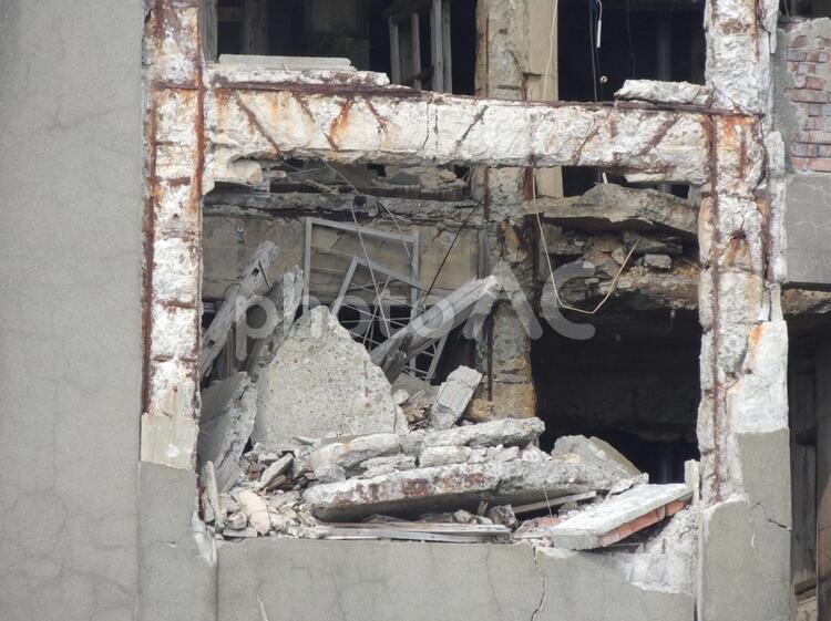 軍艦島　イメージ　(Hashima/Nagasaki) 軍艦島,廃墟,瓦礫の写真素材