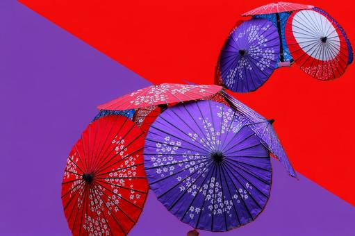 傘ー和傘 傘,和傘,和模様の写真素材