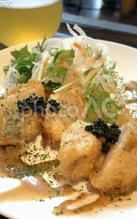 ほたてのレアカツ ホタテ,帆立,揚げ物の写真素材