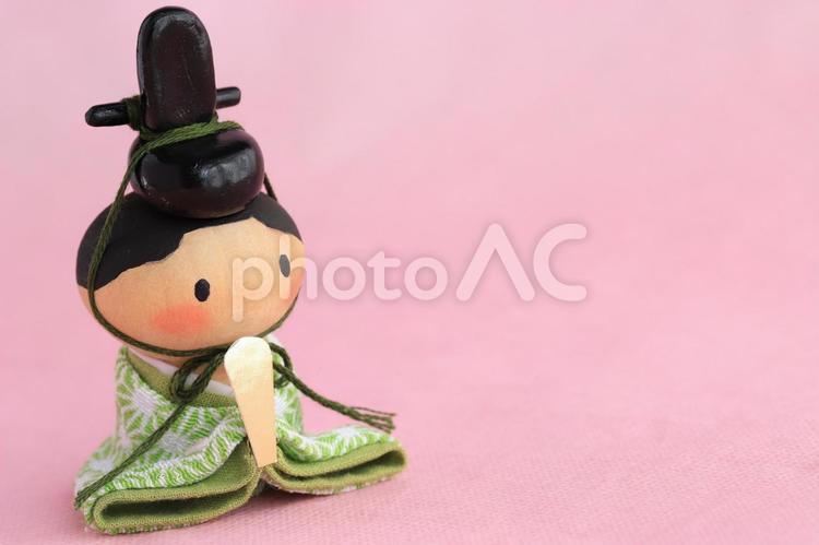 雛人形　手作りの小さなお内裏様 ひな祭り,ひな人形,お雛様の写真素材