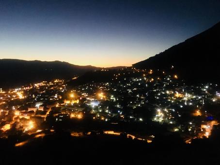 Photo, chefchaouen, night view, morocco, 