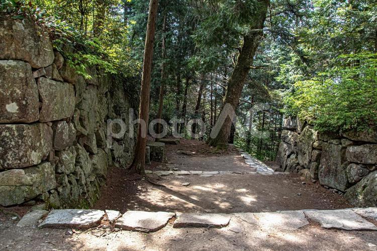 安土城　石垣 安土城,石垣,日本100名城の写真素材