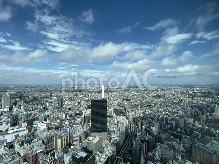 都会の青空 都会,池袋,展望台の写真素材