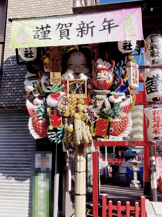 東京風景・鷲神社 鷲神社,お酉様,謹賀新年の写真素材