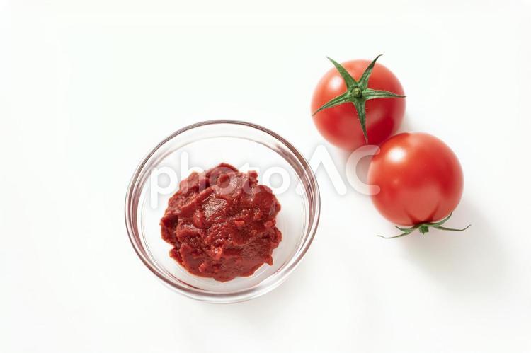 トマトペースト+ベビートマト トマトペースト,調味料,ベビートマトの写真素材