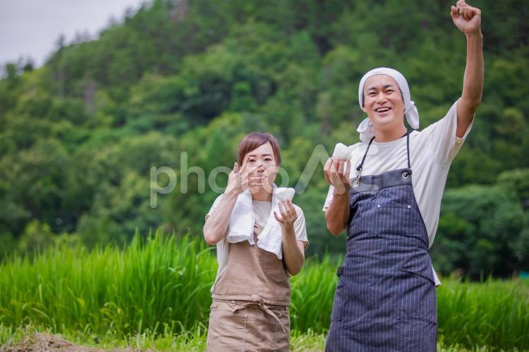 お米と農家 農家,お米,農業の写真素材