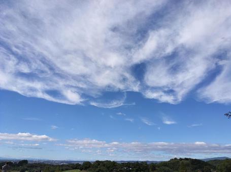 秋の空 秋,雲,空の写真素材