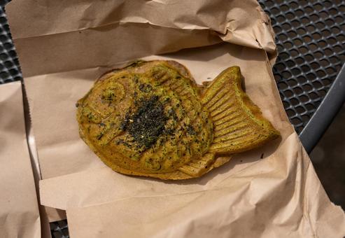 抹茶たい焼き たい焼き,抹茶たい焼き,和菓子の写真素材