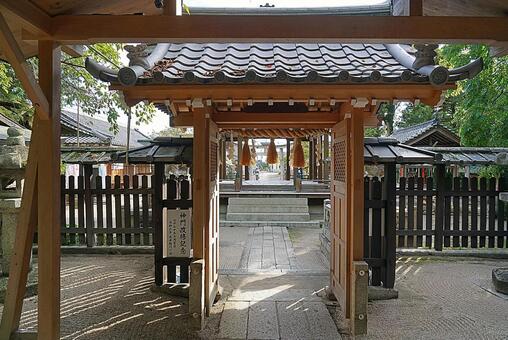 パワースポット　伊豆神社㊽　本殿神門 滋賀県大津市,伊豆神社,パワースポットの写真素材