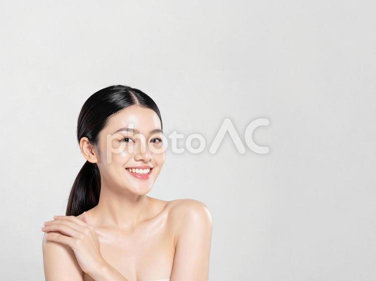 美容系のバナーに使えそうな女性 女性,スキンケア,素肌の写真素材
