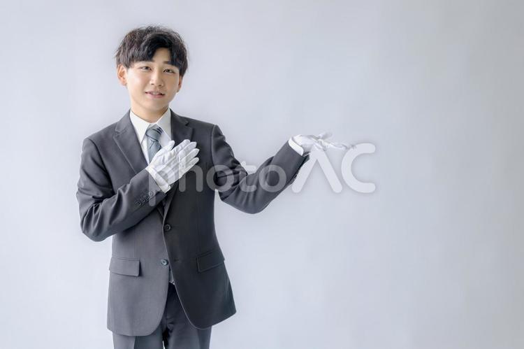 手袋をした男性 男性,アジアン,日本人の写真素材