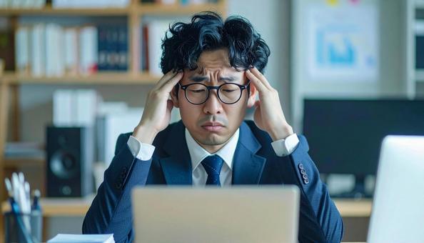 悩む男性 悩む男性の写真