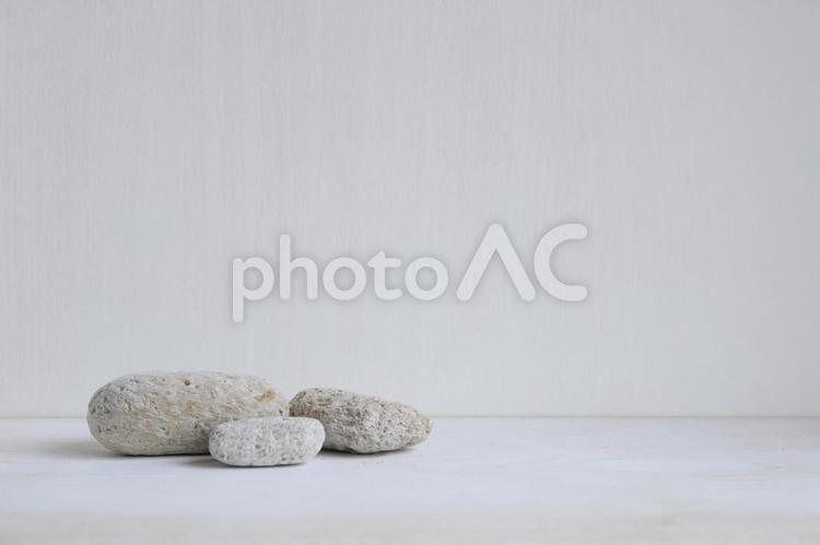 白い軽石フレーム　白背景 ナチュラル,背景,自然の写真素材
