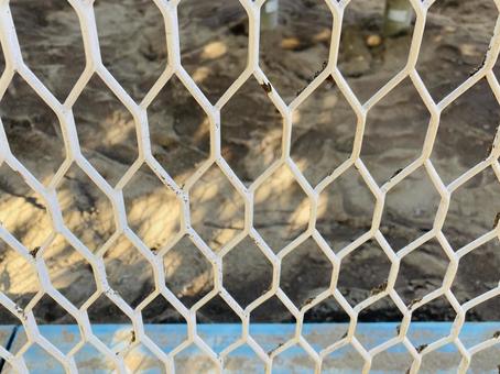 砂場の白いフェンス 砂場,白い,フェンスの写真素材