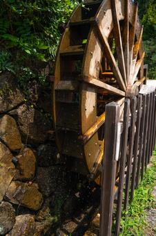 水車 水車,小川,水の写真素材