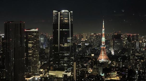 首都夜景 首都夜景 都会,高層ビル,ビル群の写真素材