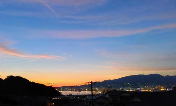 Photo, sky, evening, gradation, 