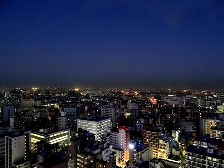 東京都北区豊島の夜景 東京都北区豊島の夜景 夜景,街並み,東京都北区豊島の写真素材