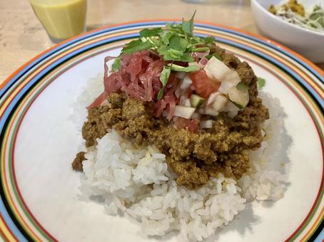 キーマカレー カレー,カレーライス,キーマカレーの写真素材