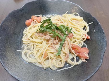 冷製パスタ 冷製パスタ パスタ,冷製パスタ,スパゲッティの写真素材