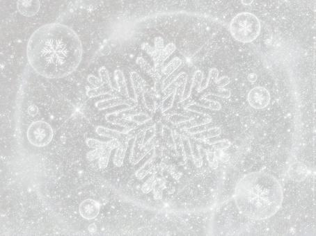 雪の結晶と光の輪③ 雪の結晶,スノーフレーク,雪の写真素材