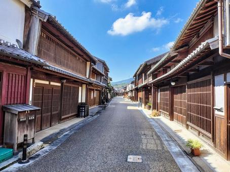 旧東海道「関宿」の町並み 関宿,旧東海道,宿場町の写真素材