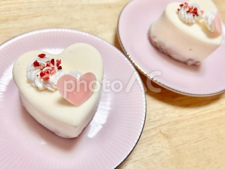 限定ハートのチョコレートムース ビター,ケーキ,シックの写真素材