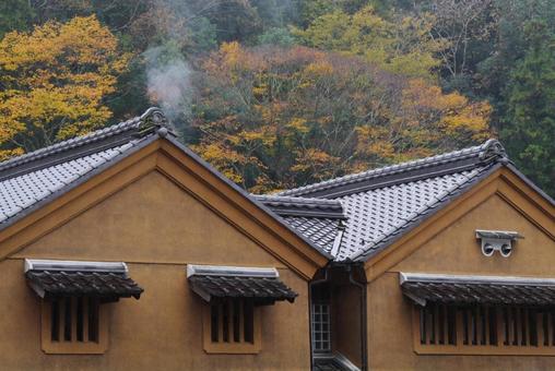 雨の三州足助屋敷 雨の三州足助屋敷 香嵐渓,三州足助屋敷,秋の写真素材
