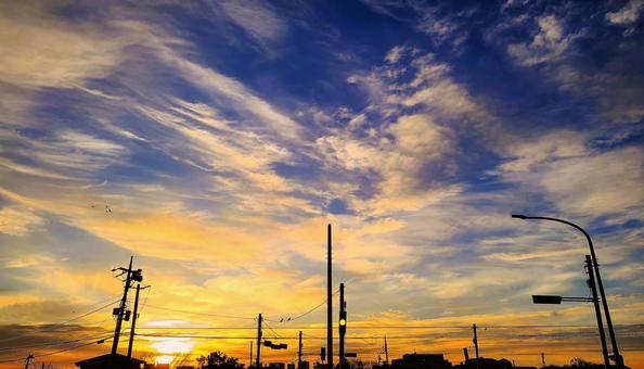 朝焼けの空 朝焼けの空の写真