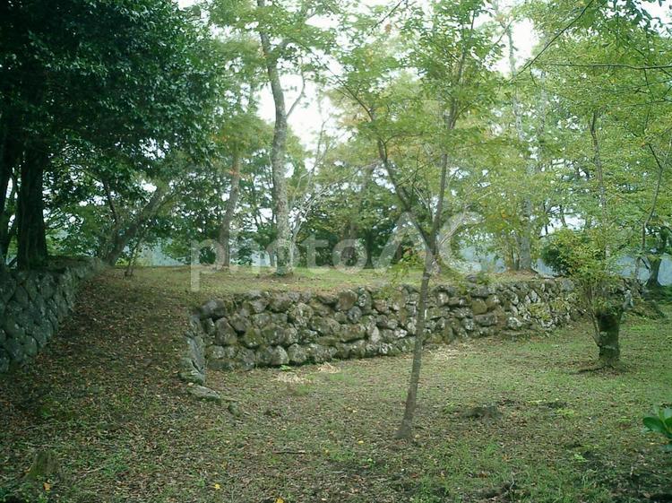 岡城本丸の石垣 岡城の写真素材