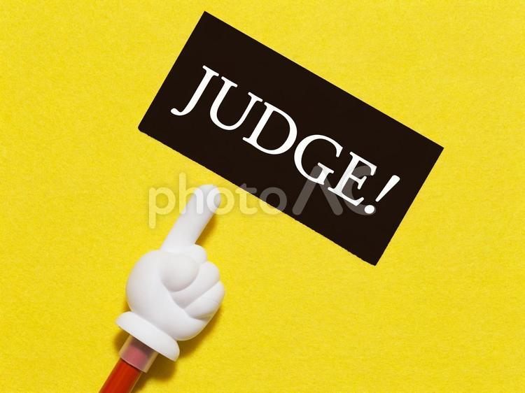 ジャッジ　判定をお願いします　 ジャッジ,判定,judgeの写真素材