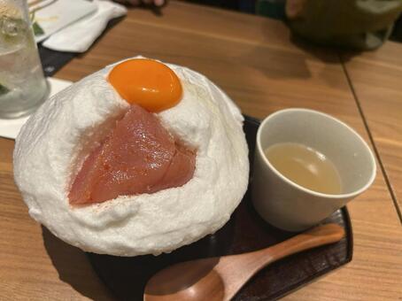 メレンゲたまごかけご飯 メレンゲ,たまごかけご飯,メレンゲたまごかけご飯の写真素材