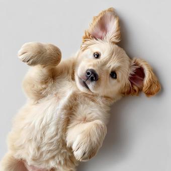 無邪気な表情の子犬 無邪気な表情の子犬の写真