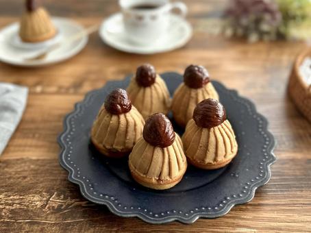 モンブラン モンブラン,栗,マロンケーキの写真素材