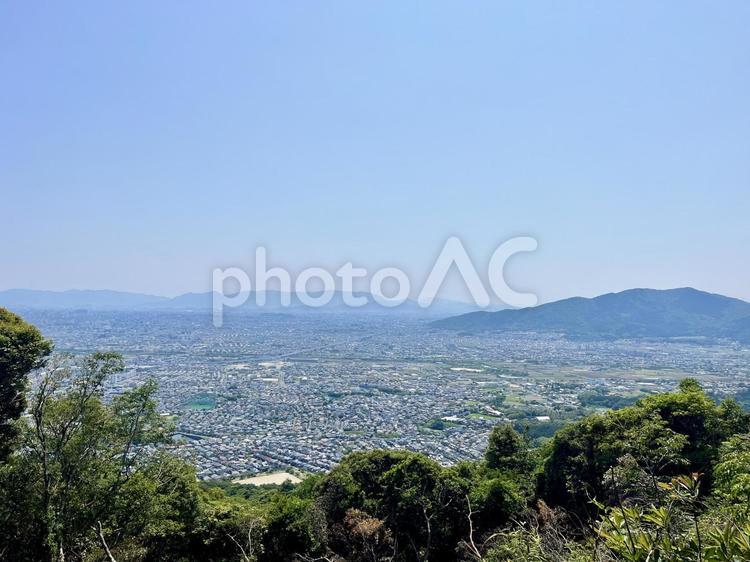 高地山の山頂から見る風景7 高地山,登山,自然の写真素材