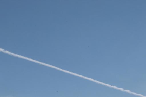 飛行機雲 飛行機雲の写真