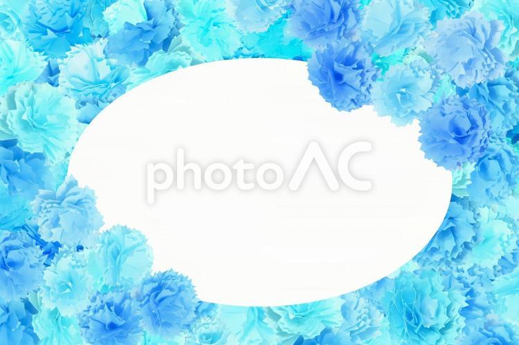 スカイブルーの花いっぱい華やかなフレーム 花,スカイブルー,華やかの写真素材