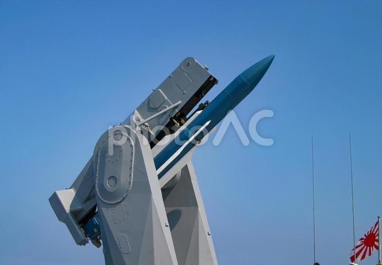 海上自衛隊護衛艦に搭載された対空ミサイル 海上自衛隊,自衛隊,ミリタリーの写真素材