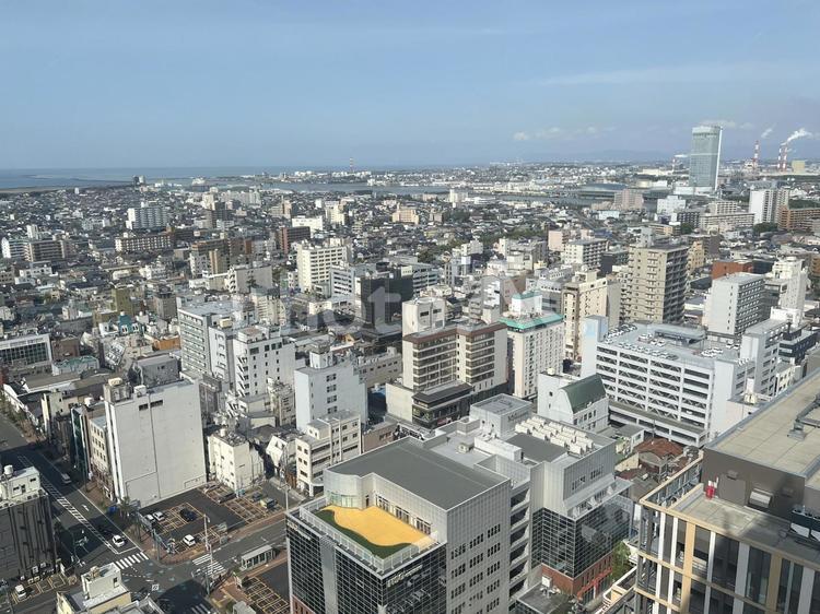 新潟中央区役所の展望台 新潟展望台,新潟市中央区展望台,next21展望台の写真素材