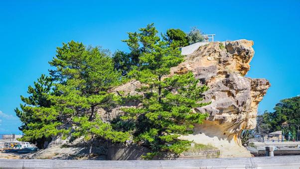 絵島 淡路島 絵島 淡路島 絵島,岩,岩屋の写真素材
