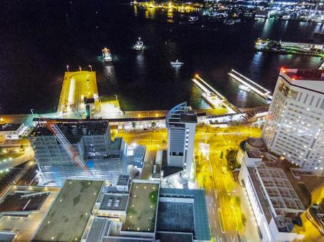 【香川県】高松シンボルタワーからの夜景 高松シンボルタワー,展望台,夜景の写真素材