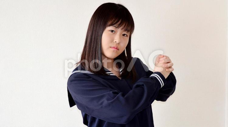 合格　お願い　受験生 学生,女子,女の子の写真素材