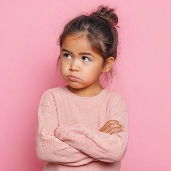 頬を膨らませて上目遣いをする不機嫌な子供 頬を膨らませて上目遣いをする不機嫌な子供の写真