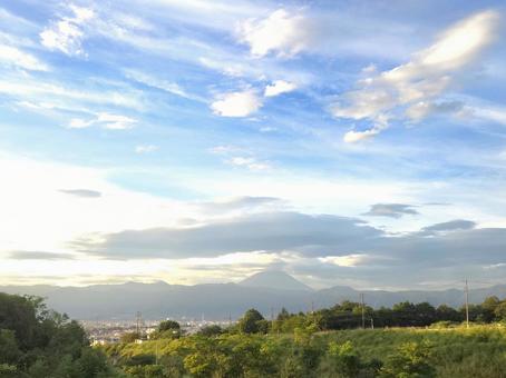 Mount Fuji and the morning sky, JPG