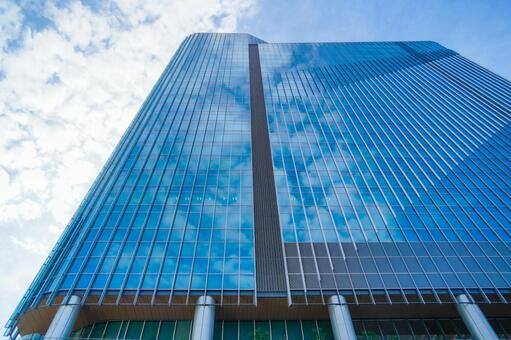 高輪ゲートウェイ青空建築 高層ビル,ガラス張り,東京の写真素材